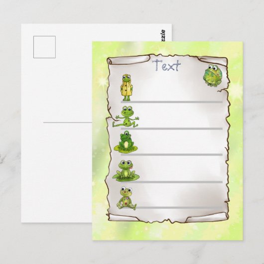 Frösche briefkaart (Voorkant / Achterkant)