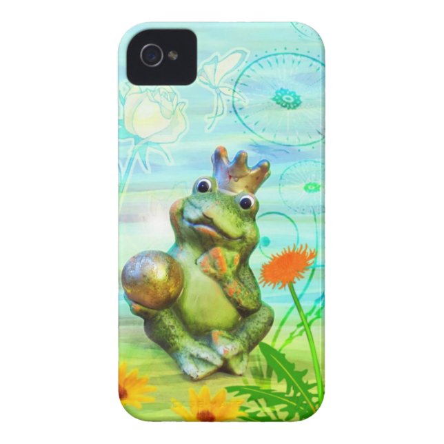 Froschkönig mit Blumen iPhone Hülle Case-Mate iPhone Case (Achterkant)
