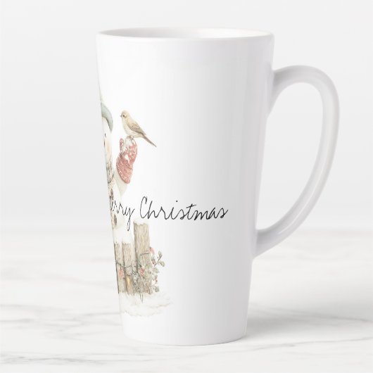 Frost and Friendship in a Holly-Touched Moment Latte Mok (Rechts)