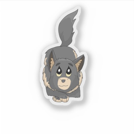 Frost Babies Zhur sticker wolf pup (Voorkant)