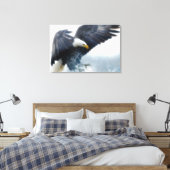 Frost Bald Eagle Landing Living Room Bold Piece Canvas Afdruk (Insitu (Slaapkamer))