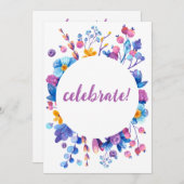 Frost Berry Winter Party Kaart (Voorkant / Achterkant)