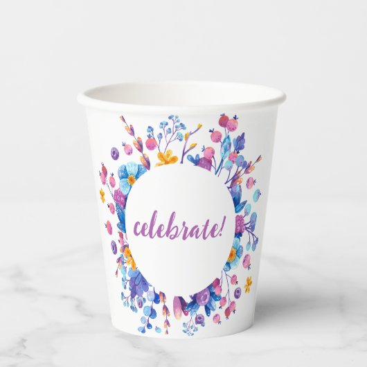 Frost Berry Winter Party Papieren Bekers (Voorkant)