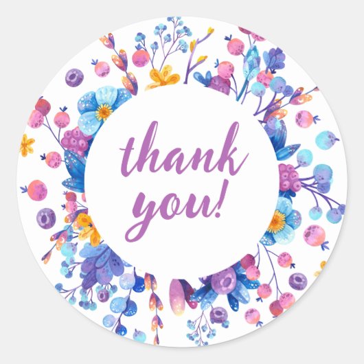 Frost Berry Winter Party Ronde Sticker (Voorkant)