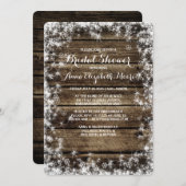 Frost Bite Barn Wood Rustic Winter Vrijgezellenfee Kaart (Voorkant / Achterkant)