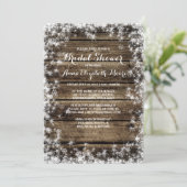 Frost Bite Barn Wood Rustic Winter Vrijgezellenfee Kaart (Staand voorkant)