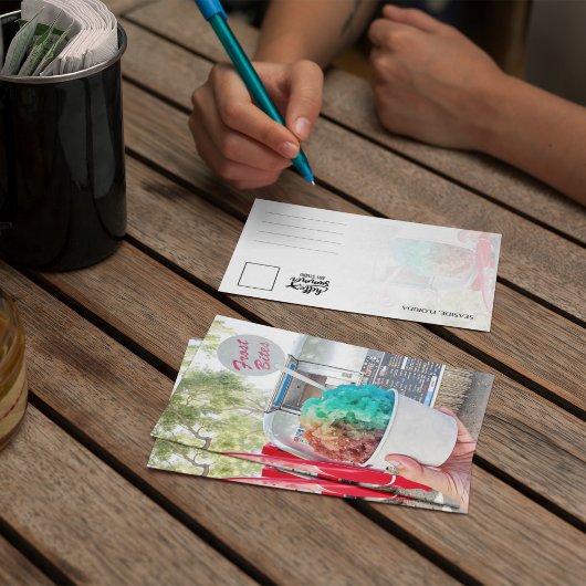 Frost Bite Seaside Florida 30A Waterverf Briefkaar Kaart