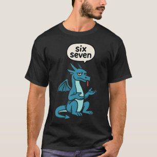 Frost Blue 67 Six Seven 6-7 Draak - Tiener Kids Br T-shirt
