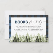 FROST Blue Flannel Pine Tree Books voor Baby Kaart (Voorkant)
