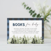 FROST Blue Flannel Pine Tree Books voor Baby Kaart (Staand voorkant)