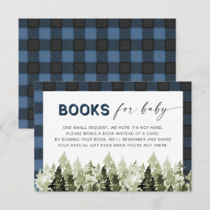 FROST Blue Flannel Pine Tree Books voor Baby Kaart