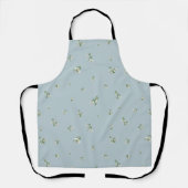 Frost Blue Japanese Snowdrop Floral Pattern Schort (Voorkant)
