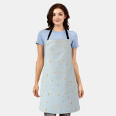 Frost Blue White Plum Blossom Floral Pattern Schort (Gedragen)