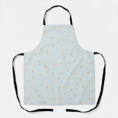 Frost Blue White Plum Blossom Floral Pattern Schort (Voorkant)