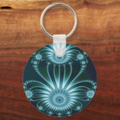Frost Cool Abstract Fine Art Fractal Sleutelhanger (Voorkant)