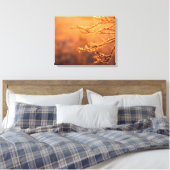 Frost Covered Branch in Morning Light Canvas Afdruk (Insitu (Slaapkamer))