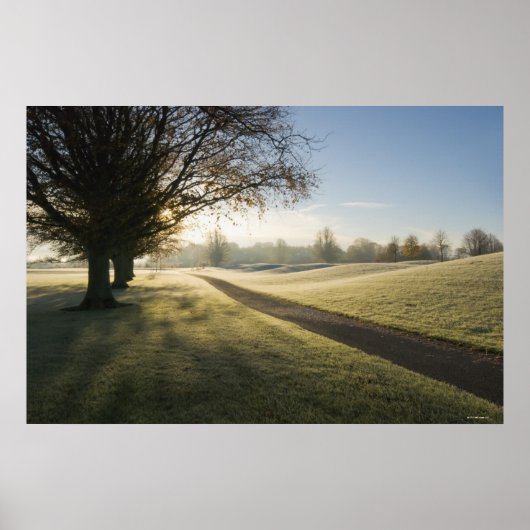 Frost-Covered Golf Course Poster (Voorkant)