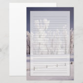 Frost Covered Trees and Fence, Colorado Briefpapier (Voorkant / Achterkant)