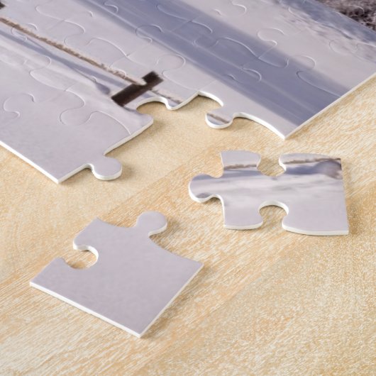 Frost Covered Trees and Fence, Colorado Legpuzzel (Zijkant)