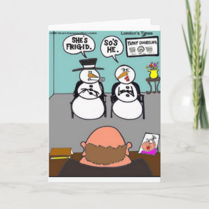 Frost De Sneeuwman & Vrouw Koude Grappige T-shirts Feestdagen Kaart