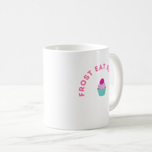 Frost Eat Repeat Cupcake Design Koffiemok (Voorkant rechts)
