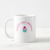 Frost Eet Herhaal Cupcake Ontwerp Koffiemok (Links)