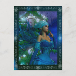 Frost Fae Winter Fantasy Digital Art Briefkaart