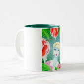 Frost Fairy in Peach Orchard Tweekleurige Koffiemok (Voorkant links)