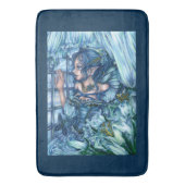 Frost Fairy Meisje's Uitzicht van een Sapphire Win Badmat (Voorkant Verticaal)