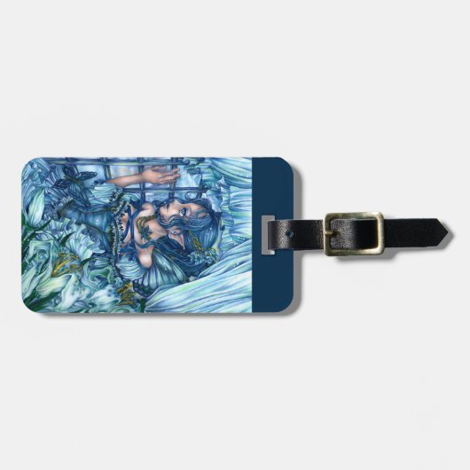 Frost Fairy Meisje's Uitzicht van een Sapphire Win Bagagelabel (Voorkant horizontaal)