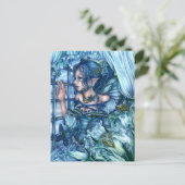 Frost Fairy Meisje's Uitzicht van een Sapphire Win Briefkaart (Staand voorkant)