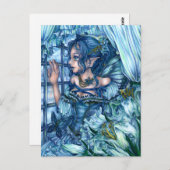 Frost Fairy Meisje's Uitzicht van een Sapphire Win Briefkaart (Voorkant / Achterkant)