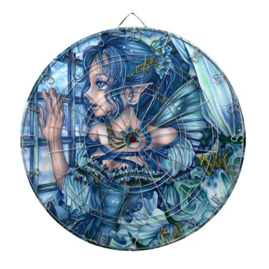Frost Fairy Meisje's Uitzicht van een Sapphire Win Dartbord (Voorkant)