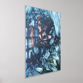 Frost Fairy Meisje's Uitzicht van een Sapphire Win Folie Afdrukken (Laagn)