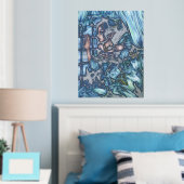 Frost Fairy Meisje's Uitzicht van een Sapphire Win Folie Afdrukken (Insitu (Slaapkamer))