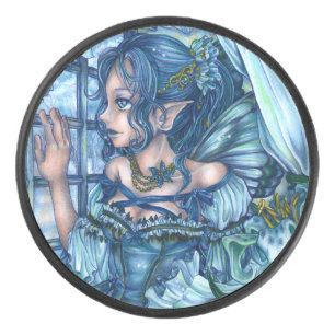 Frost Fairy Meisje's Uitzicht van een Sapphire Win Hockey Puck