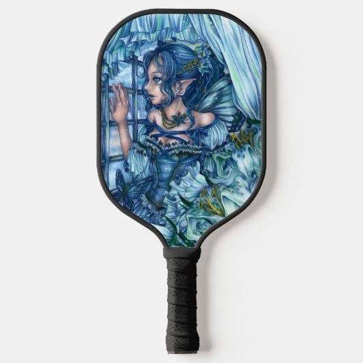 Frost Fairy Meisje's Uitzicht van een Sapphire Win Pickleball Paddle (Voorkant)