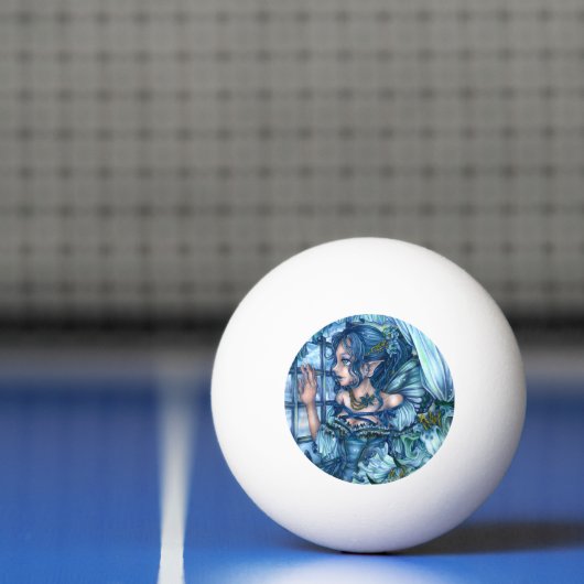 Frost Fairy Meisje's Uitzicht van een Sapphire Win Pingpongbal (Net)