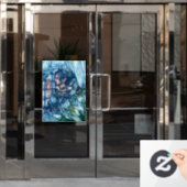 Frost Fairy Meisje's Uitzicht van een Sapphire Win Raamsticker (Kantoordeur)