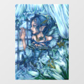 Frost Fairy Meisje's Uitzicht van een Sapphire Win Raamsticker (Vel)