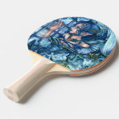 Frost Fairy Meisje's Uitzicht van een Sapphire Win Tafeltennisbatje (Voorkant Gekanteld)