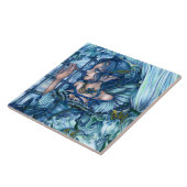 Frost Fairy Meisje's Uitzicht van een Sapphire Win Tegeltje (Zijkant)