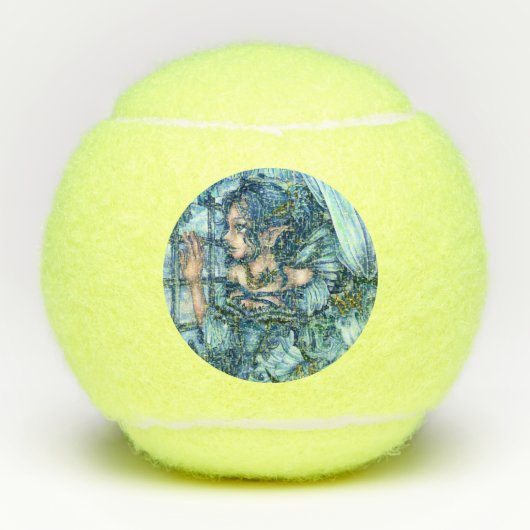 Frost Fairy Meisje's Uitzicht van een Sapphire Win Tennisballen (Voorkant)