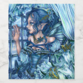 Frost Fairy Meisje's Uitzicht van een Sapphire Win Wijn Etiket (Enkel label)