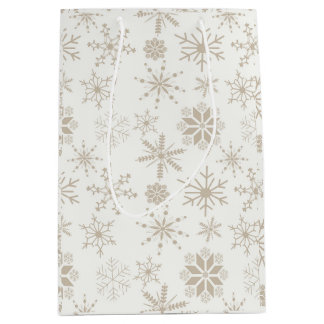 Frost & Flourish Sneeuwvlokken – Linnen Medium Cadeauzakje
