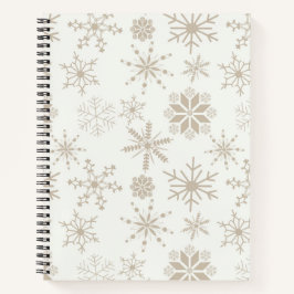 Frost & Flourish Sneeuwvlokken – Linnen Notitieboek