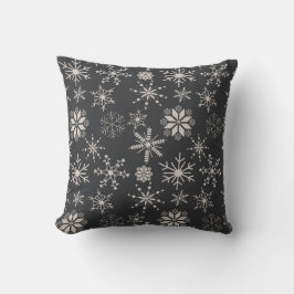 Frost & Flourish Sneeuwvlokken – Middernacht Kussen