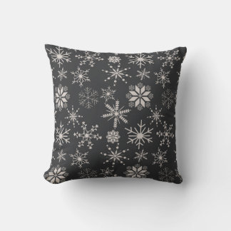 Frost & Flourish Sneeuwvlokken – Middernacht Kussen