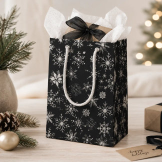 Frost & Flourish Sneeuwvlokken – Middernacht Medium Cadeauzakje