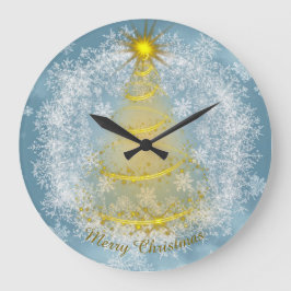Frost & Glow Holiday Clock – Snowflake Wall Clock Grote Klok